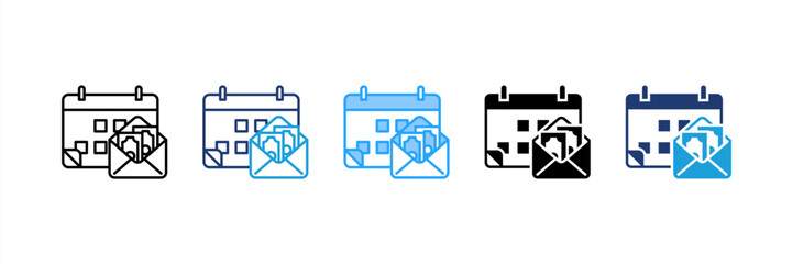 Salary icon set multiple style collection