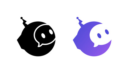 AI chatbot vector icon