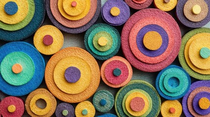 Colorful layered circles