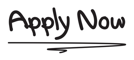 Obraz premium Apply Now handwritten calligraphy with underline accent