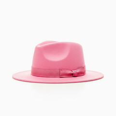 pink hat on white background