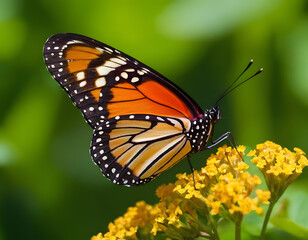 The first butterflies flutter over a clearing with spring flowers.