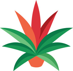 red and green plant