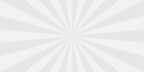 sunburst pattern white and gray design. Vintage sunrays illustration swirl line. sun beam vector banner design pop art comic burst gradient concept pattern.	
