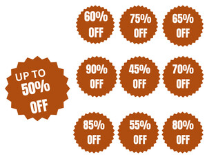 Different Sale label badges.