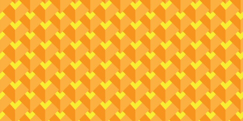 Abstract orange geometric cube creative concept triangle overlap square technology background. digital cubes fabric and wallpaper grid block texture background.	
