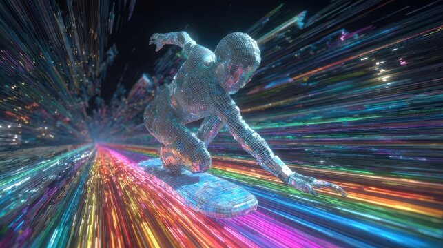 Digital Surfer in a Technicolor Matrix
