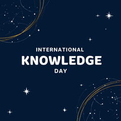 Fototapeta premium International knowledge day celebration with starry night background