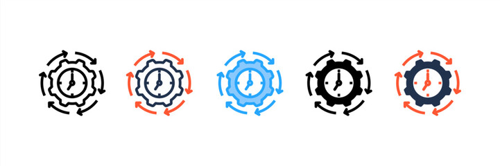 Consistency icon set multiple style collection