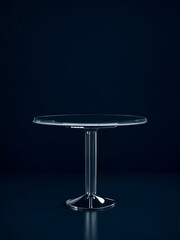Sleek Glass and Chrome Table