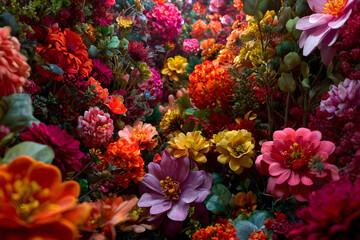 A Lush Celebration of Nature: Discover the Enchanting Beauty of a Bush Dotted with Vivid, Colorful Blossoms, Offering a Serene Escape into a Flourishing Floral Wonderland