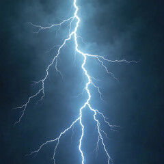 Lightning isolated transparency background. Generative AI