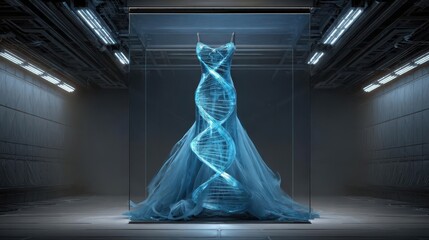 Futuristic DNAInspired Dress Display