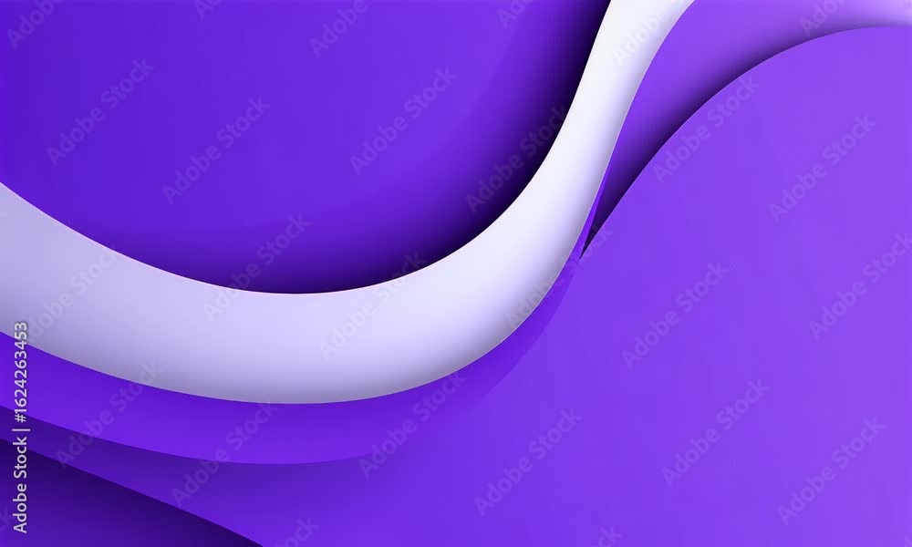 Poster a purple background with white wavy lines on the right side, creating an abstract design. the gradie