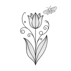 vector illustration of a flower