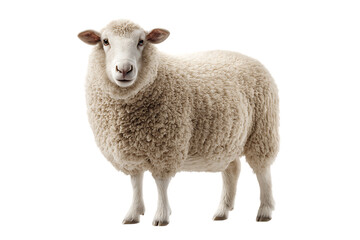 Fototapeta premium Fluffy sheep against black background