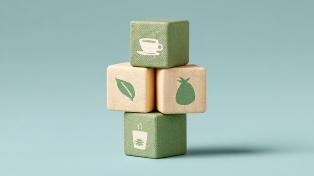 Eco Wooden Blocks: Sustainable Living, Green Choices, Natural