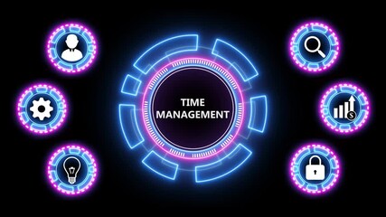 Time management concept with gear icons and teamwork illustrated in modern style ,Business, Internet and network concept - Powered by Adobe