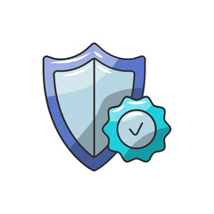 Boundary Shield Icon, Therapist Ethics Protection Symbol.