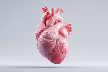 animated human heart render style, sharp focus, professional color grading