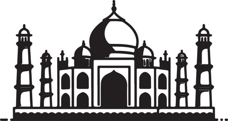 Taj mahal Vector icon