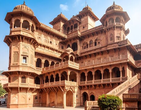 Ancient palace, sandstone architecture
