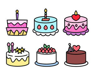 케이크, 생일, 디저트, 스티커