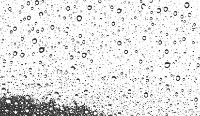 waterdrop grunge texture, black and white grunge and noise texture dots for design overlay, Abstract halftone black and white dot pattern, transparent background