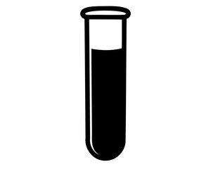 Chemical laboratory icon vector, test tube vector symbol