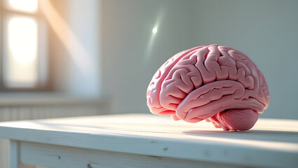 human brain on a white background