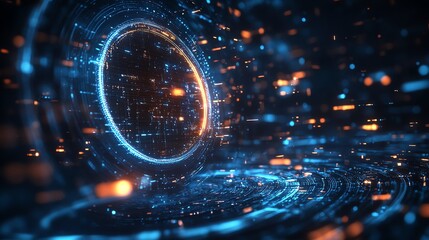 Futuristic blue technology background featuring a glow_