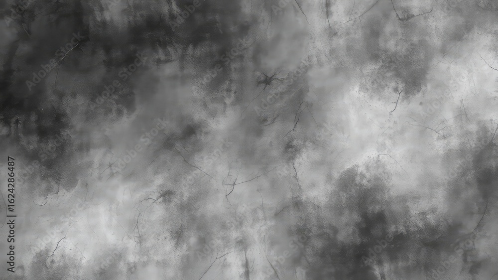 Poster abstract texture with faded shades of gray, creating a subtly distressed and weathered appearance fo