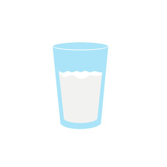 Milk in a glass vector illustration 