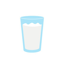 Milk in a glass vector illustration 