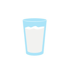 Milk in a glass vector illustration 
