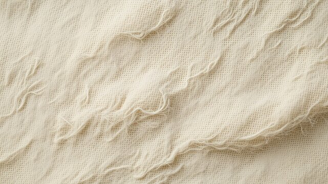 Delicate woven material exhibiting loose fibers and open weave design, creating a light and airy abstract surface background texture