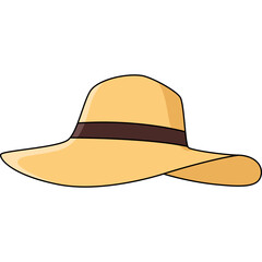 Summer Beach Hat Illustration