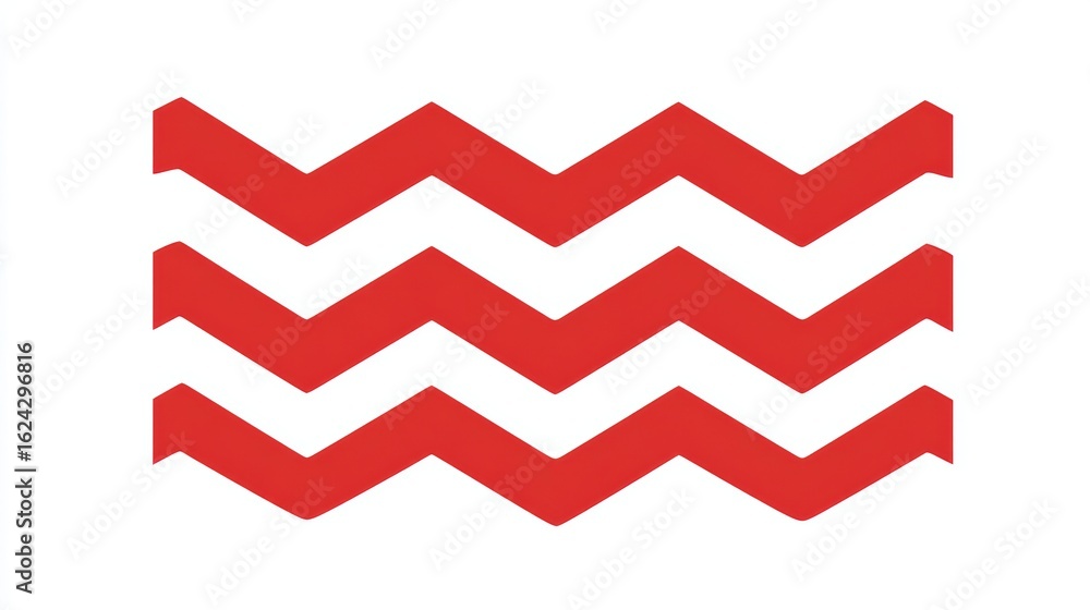 Poster red zig zag pattern graphic - vector design element