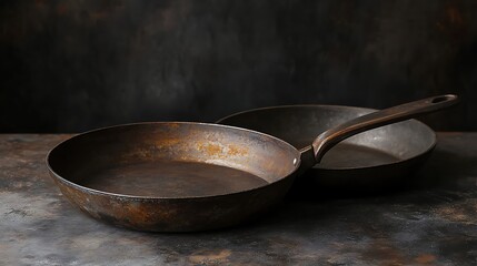 Two frying pans studio product