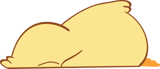 Cute cartoon yellow chick character