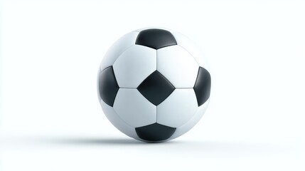 Fototapeta premium Soccer Ball Isolated: Black and White Football, Sport