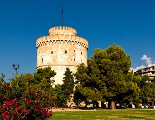 Ancient tower in a park