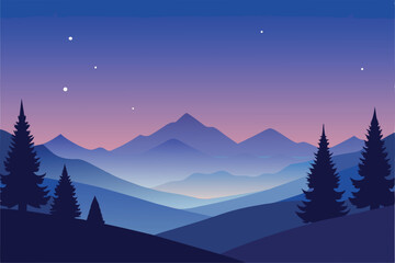 winter twilight background with silhouetted christ.eps