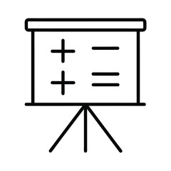 Equation Board Outline Vector Illustration