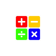 Fototapeta premium Math symbol icon. Plus, minus, multiply, division, equal sign. Abstract vector illustration