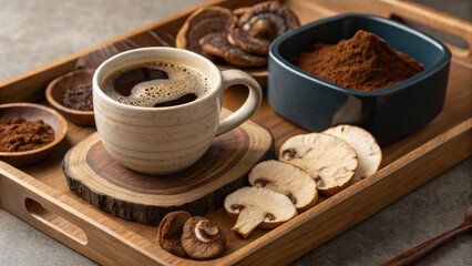 cup of coffee and cinnamon