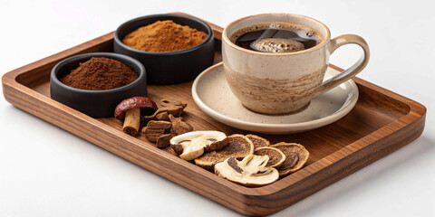 cup of coffee and cinnamon