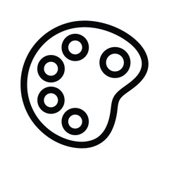 Fototapeta premium Paint Palette Outline Vector Illustration