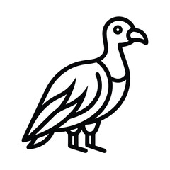 Vulture Outline Vector Illustration