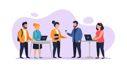 Diverse team collaborating on project, ideal for website or presentation about teamwork.